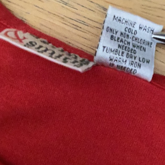 🎉HP🎉Hasting & Smith Women Crew Neck Top-Snowflake ❄️, Dark Red, 2X, NWT - Picture 3 of 8